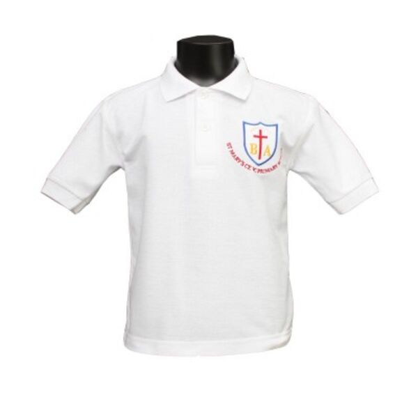 St Mary's Bradford Abbas Polo-Shirt Senior - White Thumbnail